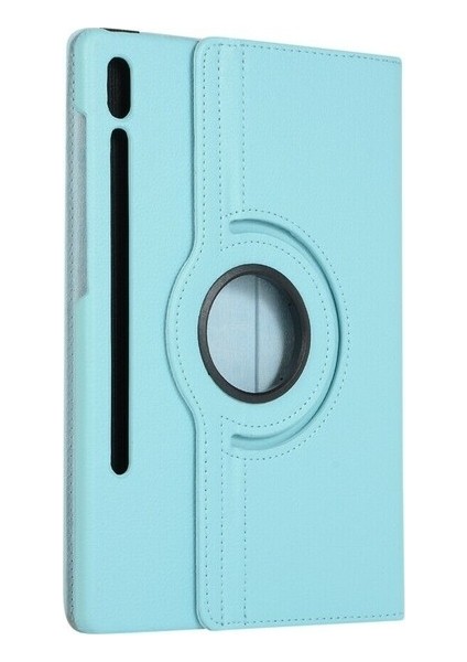 Samsung Galaxy Tab S7 Plus (T970) Kılıf Dönebilen Standlı Kapaklı Kılıf Mavi