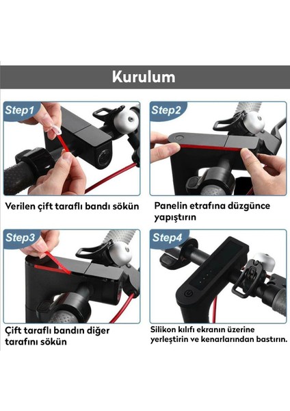 Xiaomi Mijia M365 M365 Pro Elektrikli Scooter Su Geçirmez Ekran Koruyucu modelleri