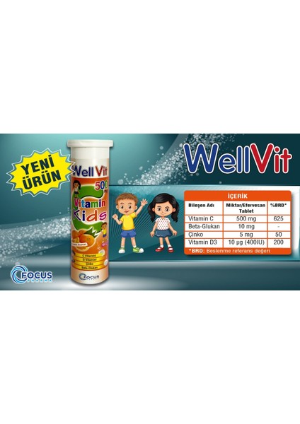 Vitamin Kids 500MG 15 Efervesan Tablet fiyatları
