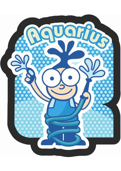 Aquarius Kova Burç Zodiac Sticker - 30012