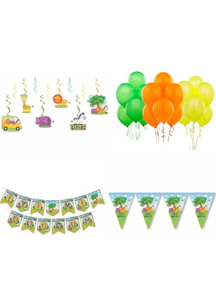 Safari Doğum Günü Süsleme Seti