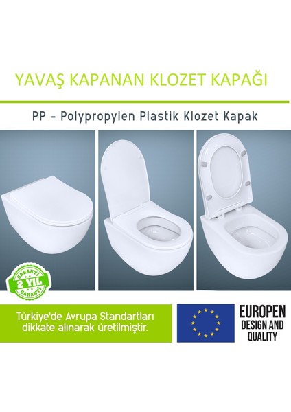 Elitra Zero Klozet Kapağı Yavaş Kapanan Tak-Çıkar Hijyenik