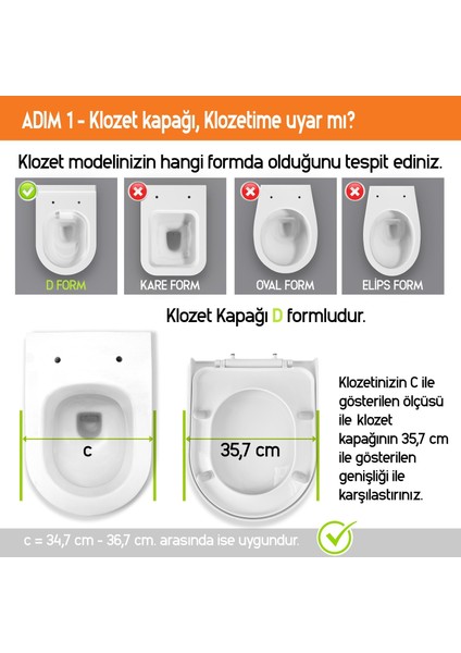 Elitra Zero Klozet Kapağı Yavaş Kapanan Tak-Çıkar Hijyenik