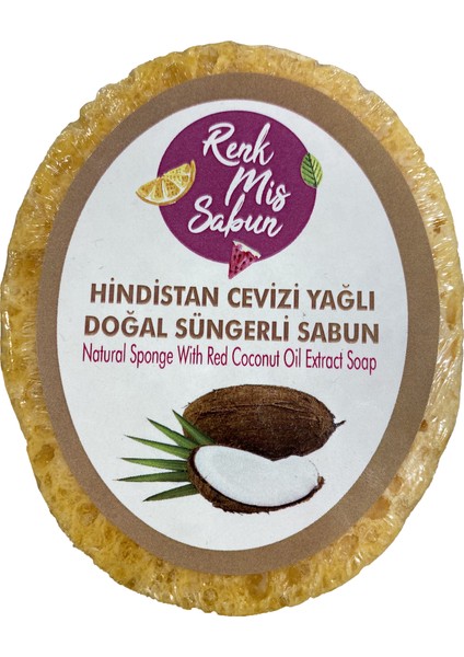 Hindistan Cevizi Yağlı Doğal Süngerli Sabun