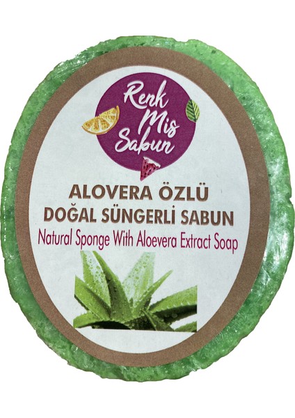 Aloe Vera Özlü Doğal Süngerli Sabun