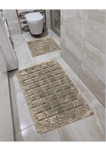 Pamuklu Eskitme Banyo Paspas Takımı