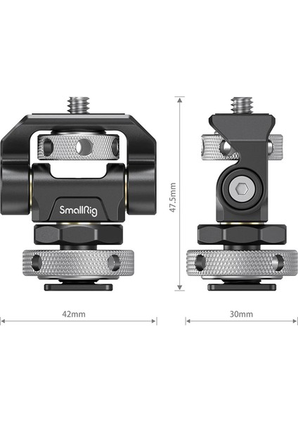 2905 Dönebilen, Eğilebilen, Ayarlamalı Cold Shoe Mount Monitör Bağlantısı