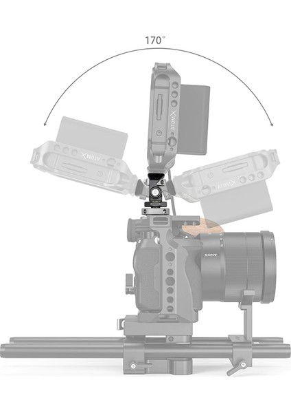 2905 Dönebilen, Eğilebilen, Ayarlamalı Cold Shoe Mount Monitör Bağlantısı