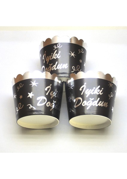 Cupcake Kabı (12 ADET) SIYAH 17207