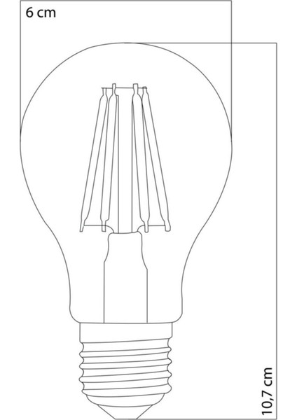 LED Ampul 6W 6500K E27 ( Beyaz ) ( A60 )