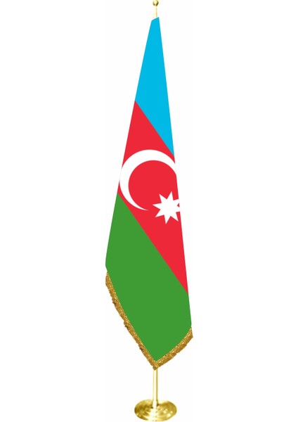 Azerbaycan Makam Bayrağı, Azerbaycan Bayrağı Sarı Direkli