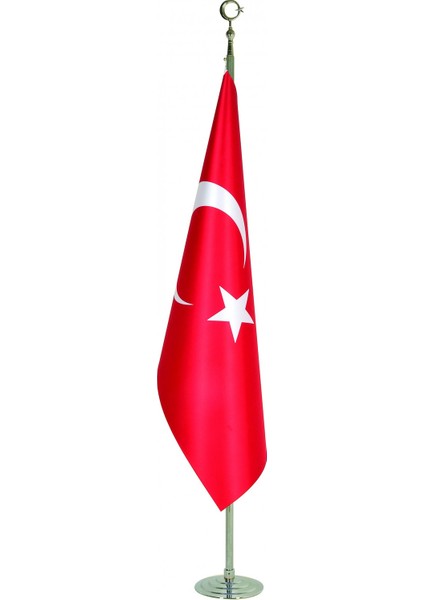 Sağlık Bakanlığı Logolu Makam Bayrağı ve Türk Bayrağı Takım