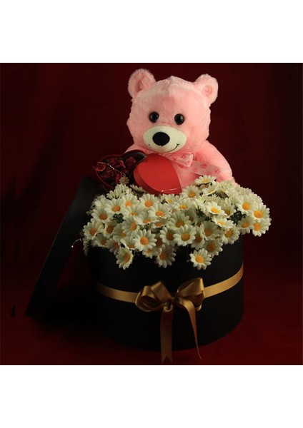 Mega boy Kutu Dolusu Papatya & Ayıcık Papatya Kolye Led Işıklı Kutu indirimleri