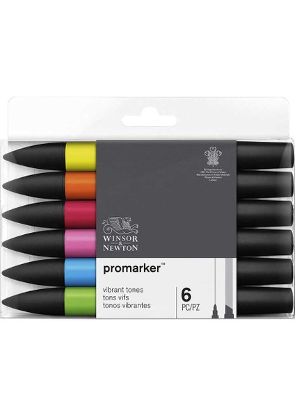 Winsor & Newton ProMarker Güçlü Tonlar Seti 6lı