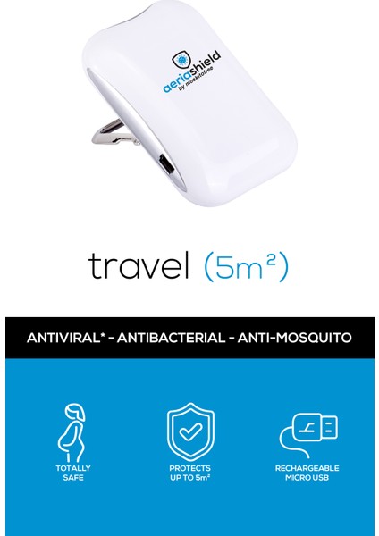 Aeriashield Travel Hava Temizleme Cihazı