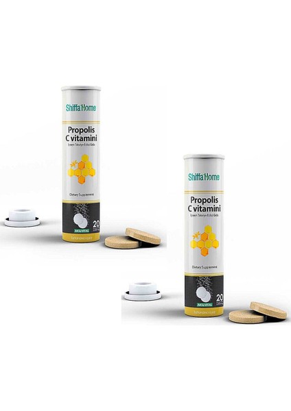 Aksuvital Propolis & C Vitamini Efervesan 20 Tablet x 2 Adet