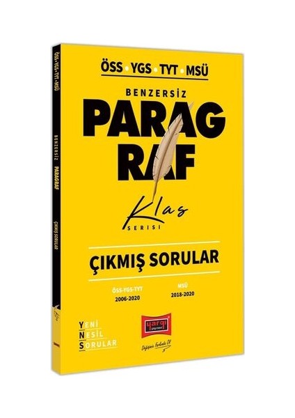 TYT YGS ÖSS MSÜ Benzersiz Paragraf Çıkmış Sorular Klas Serisi