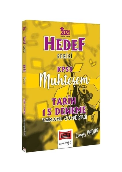 Yargı Yayınevi 2021 KPSS Muhteşem Tarih Tamamı Çözümlü 15 Deneme Hedef Serisi - Cengiz Badur