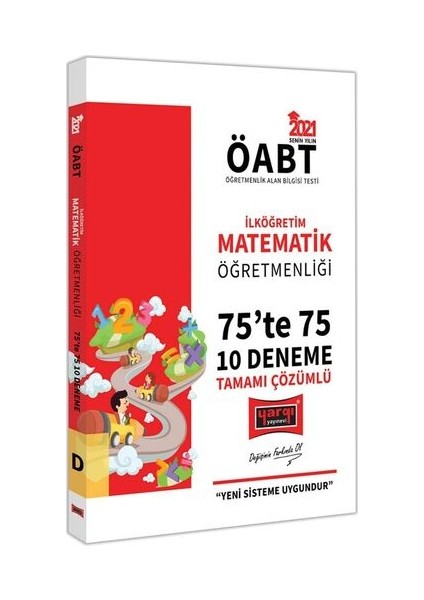2021 ÖABT İlköğretim Matematik Öğretmenliği 75te 75 Tamamı Çözümlü 10 Deneme Sınavı