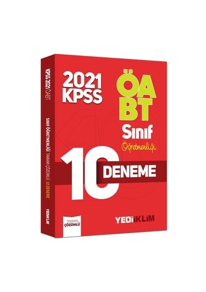 2021 ÖABT Sınıf Öğretmenliği Tamamı Çözümlü 10 Deneme