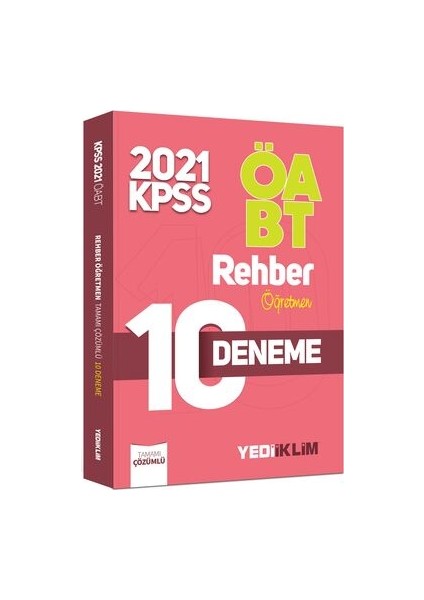 2021 ÖABT Rehber Öğretmen Tamamı Çözümlü 10 Deneme