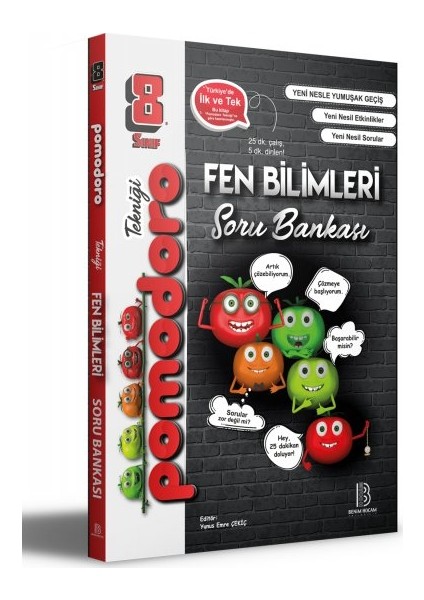 Benim Hocam Yayınları 8.Sınıf Pomodoro Fen Bilimleri Soru Bankası - Yunus Emre Çekiç