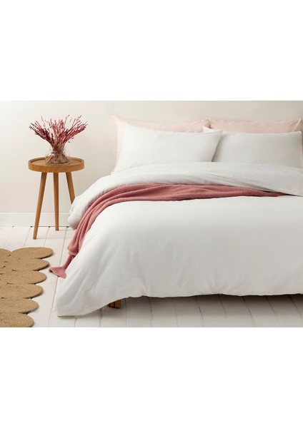 Pure Pamuk Çift Kişilik Nevresim Takımı 200 x 220 cm Krem