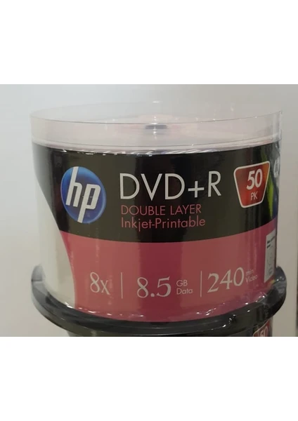 Hp Dvd+R Dl 8.5g Printable 50 Cakebox