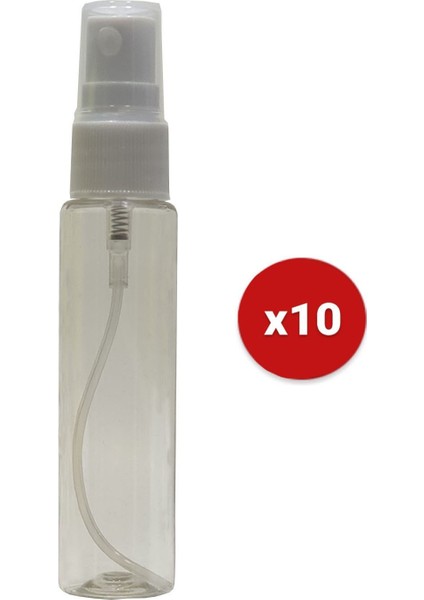 Boş Pet Şişe 30 ml + Valf Takım 10'lu