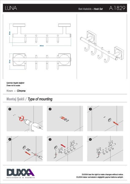 Luna Dörtlü Set Askılık fiyatları