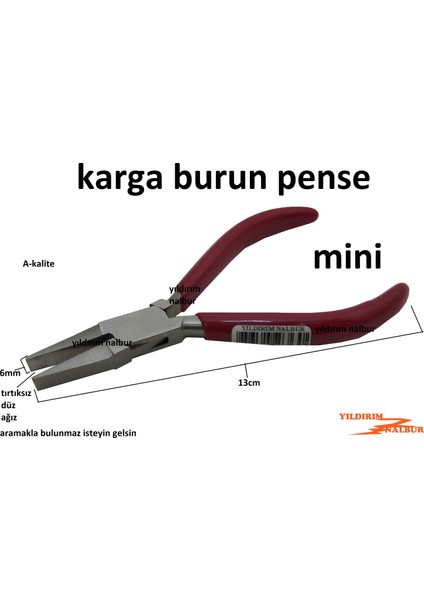 Düz Ağız Hobi Tipi Düz Pense