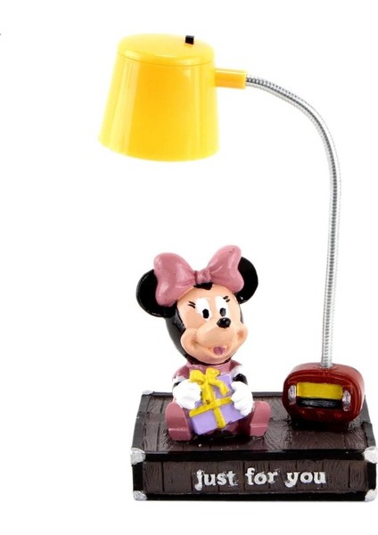 Minnie Mouse Sarı Masa Gece Lambası Işıklı Biblo