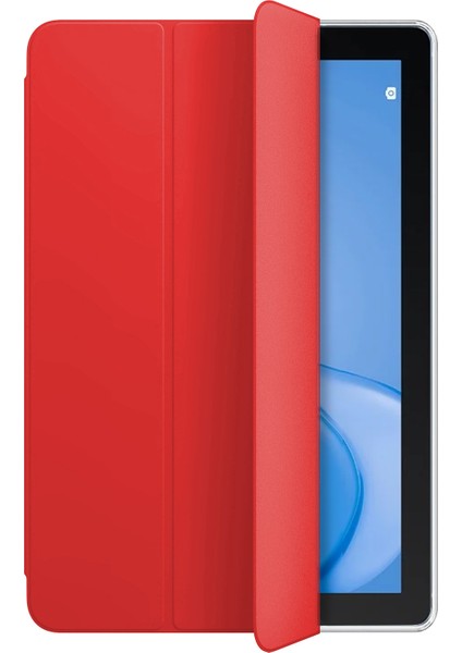 Huawei Matepad T10 Kılıf Slim Translucent Back Smart Cover Kırmızı fiyatları