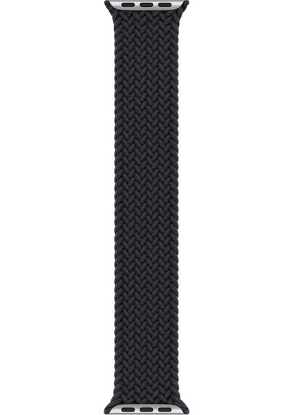 Apple Watch Uyumlu Se 40 mm Kordon, (Small Size, 127 mm) Braided Solo Loop Band Siyah