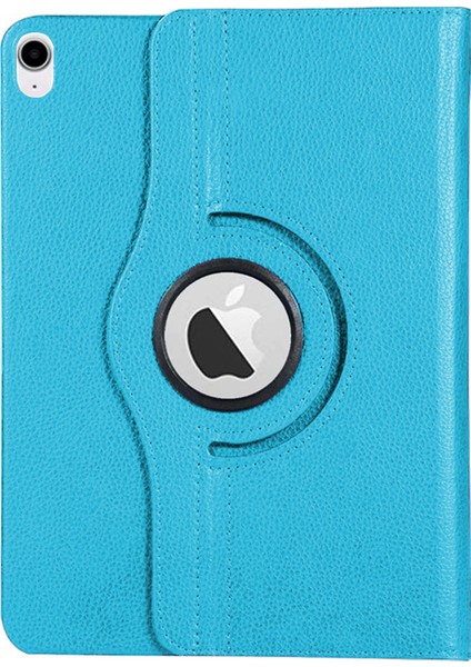 Apple iPad Air 4 (2020) Kılıf 360 Rotating Stand Deri Mavi