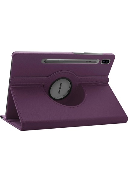Samsung Galaxy Tab S7 T870 Kılıf 360 Rotating Stand Deri Mor fiyatları