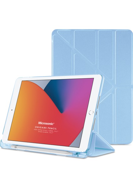 Apple iPad 10.2'' 8. Nesil Kılıf (A2270-A2428-A2429-A2430) Origami Pencil Mavi