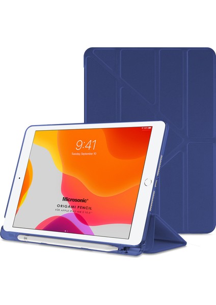 Apple iPad Air 3 10.5'' 2019 Kılıf (A2152-A2123-A2153-A2154) Origami Pencil Lacivert