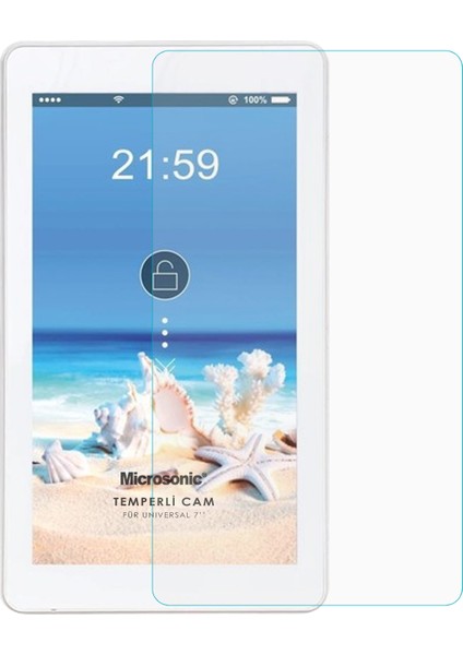 Universal 7 Inç Tablet Tempered Glass Cam Ekran Koruyucu