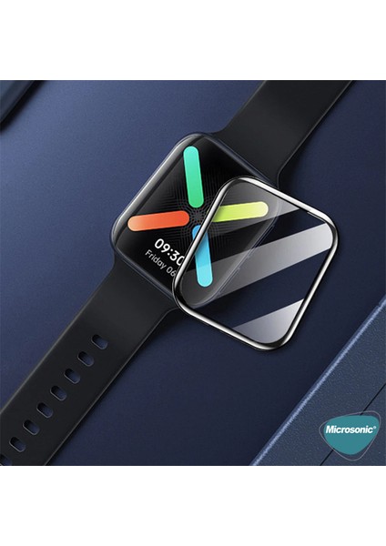 Oppo Watch 41 mm Tam Kaplayan Temperli Cam Full Ekran Koruyucu Siyah fırsatları
