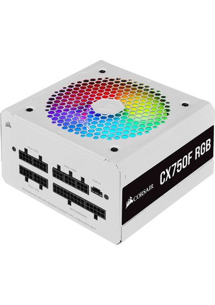 CX750F RGB 750W 80+ Bronze Beyaz Full Modüler 120 mm Fanlı PSU