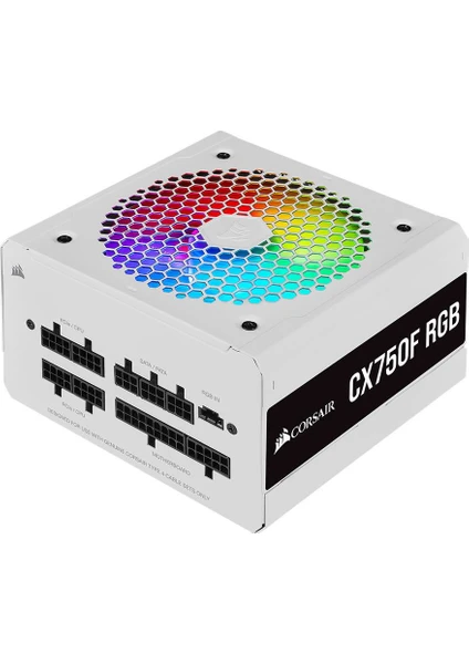 CX750F RGB 750W 80+ Bronze Beyaz Full Modüler 120 mm Fanlı PSU