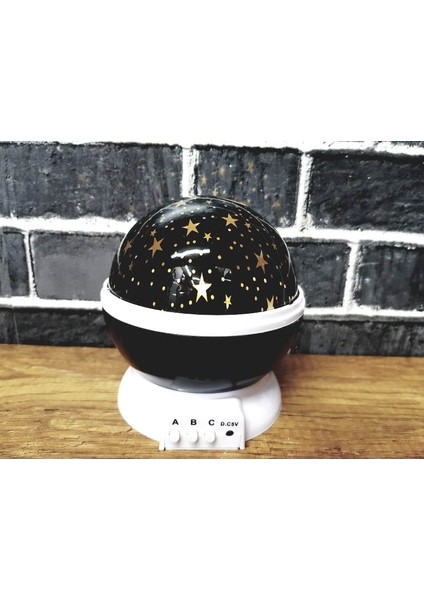 Star Master Renkli Yıldızlı Dönen Gökyüzü Projeksiyon Gece Lambası