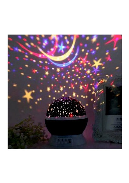 Star Master Renkli Yıldızlı Dönen Gökyüzü Projeksiyon Gece Lambası fiyatları