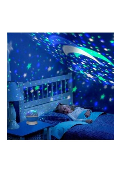 Star Master Renkli Yıldızlı Dönen Gökyüzü Projeksiyon Gece Lambası fırsatları