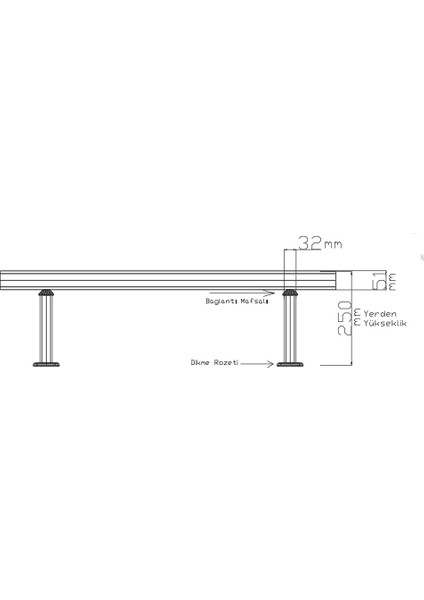 Paslanmaz Parapet Korkuluk(Krom)