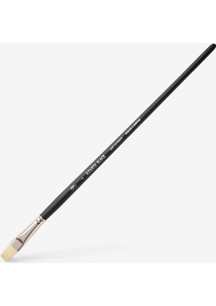 : Azanta Black : Uzun Sap Kısa Yassı Fırça No : 4