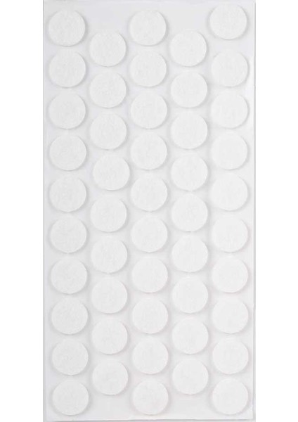 Yapışkanlı Yuvarlak Keçe, 20 Mm, Beyaz