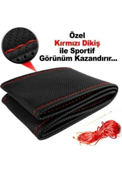 Vw Bora 2001-2005 Kırmızı Dikme Direksiyon Kılıfı