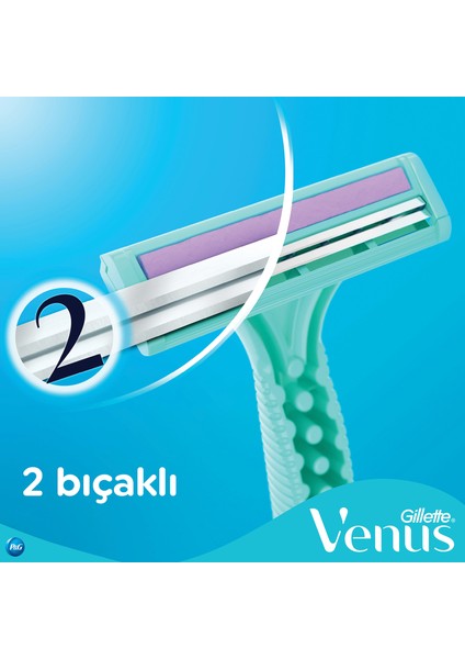 Gillette Simply Venus 2 Kullan At Kadın Tıraş Bıçağı 4'lü